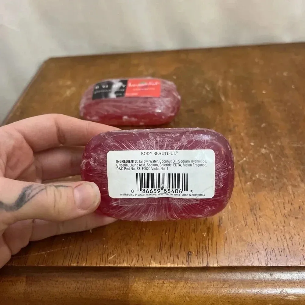 BODY Beautiful Glycerine Bar Soap All‎ Skin Type Strawberry Watermelon 3.5 oz